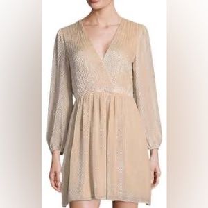 Alice + Olivia | Nude Pink Rania Wrap Style
Mid-Length Cocktail Dress